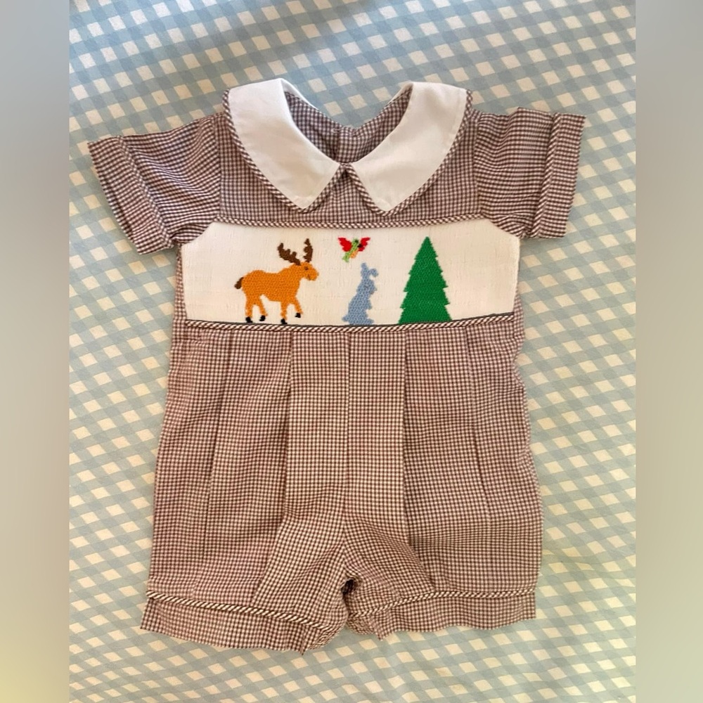 Smocked Christmas Romper